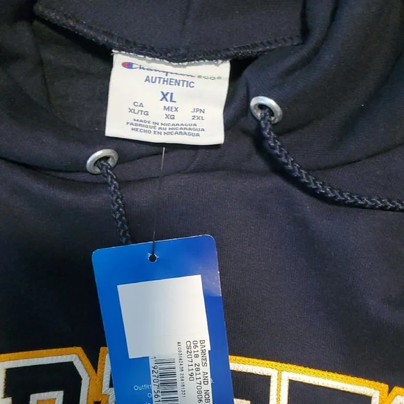 NWT Carleton College Navy Hoodie (Unisex XL) - Picture 5 of 6